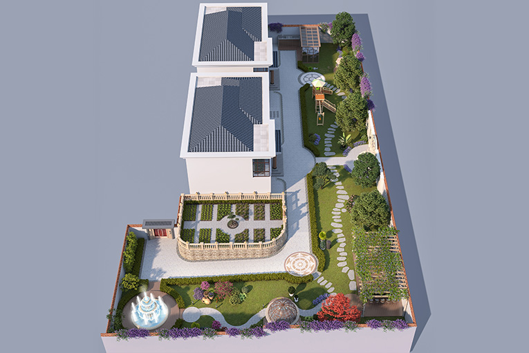 嘉怡别墅庭院设计(图4)