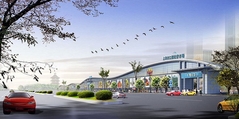 上海市江桥批发市场建筑外观改造(图1)