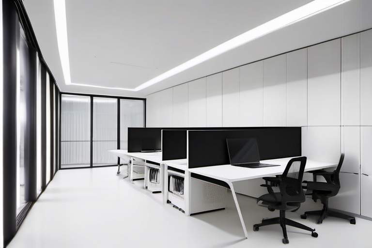 极简黑白灰办公空间(图4)