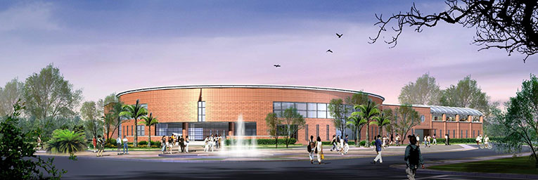 红砖玻璃穹顶魔法图书馆(图1)